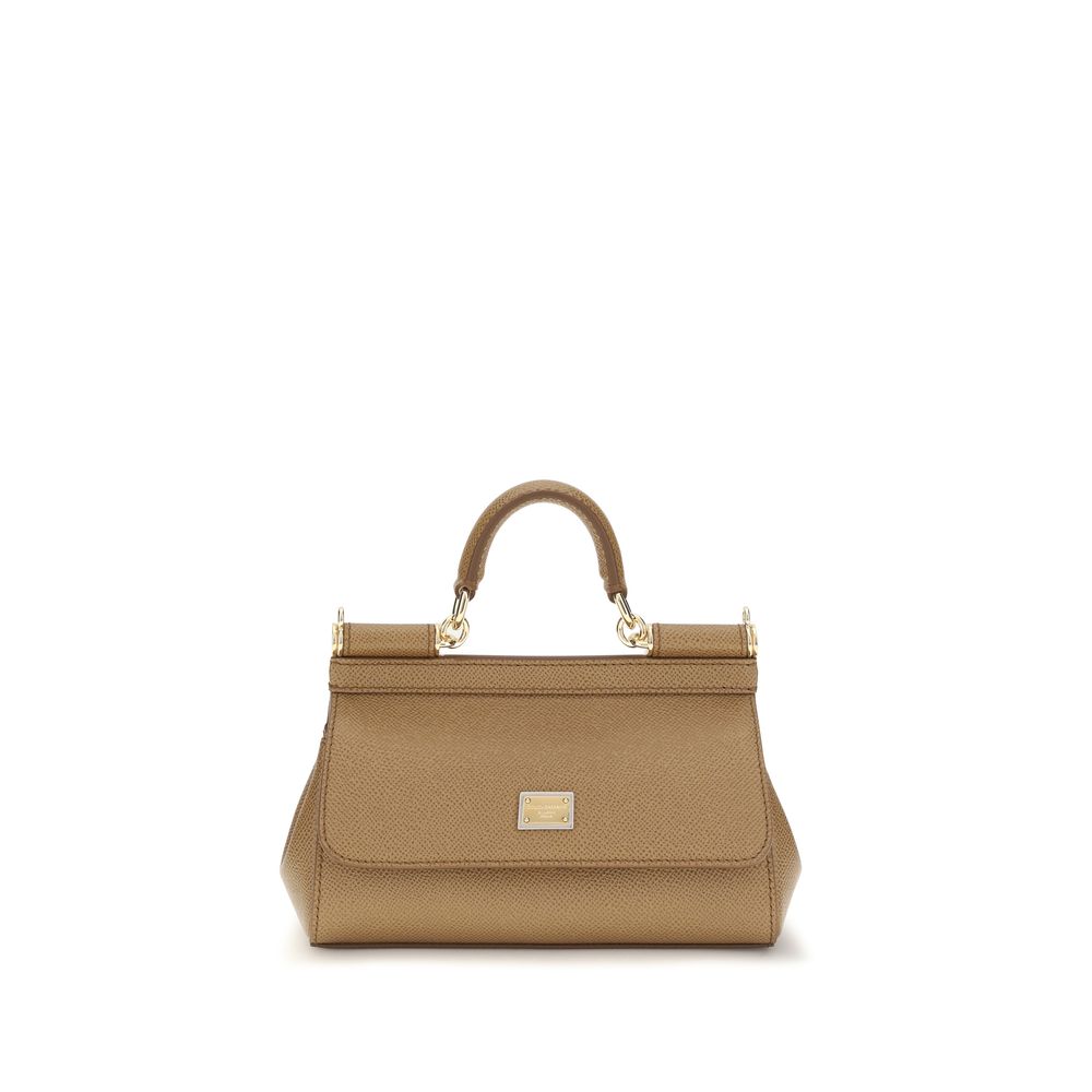 Dolce & Gabbana Beige Calf Leather Sicily Handbag