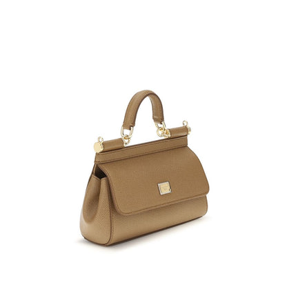 Dolce & Gabbana Beige Calf Leather Sicily Handbag