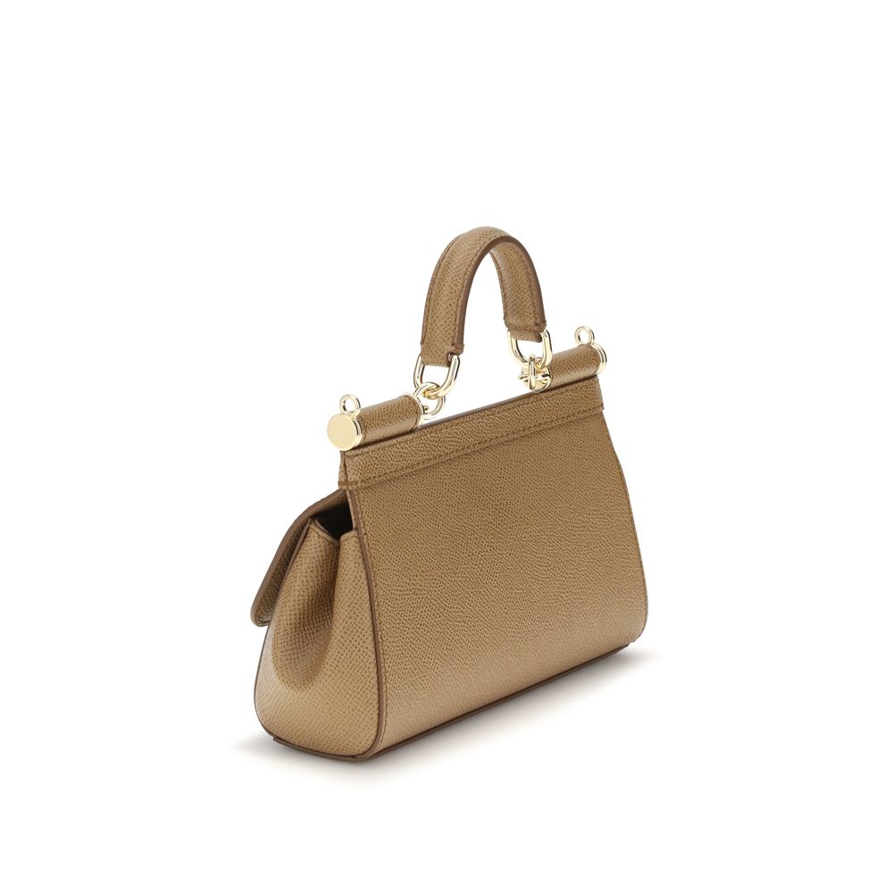 Dolce & Gabbana Beige Calf Leather Sicily Handbag