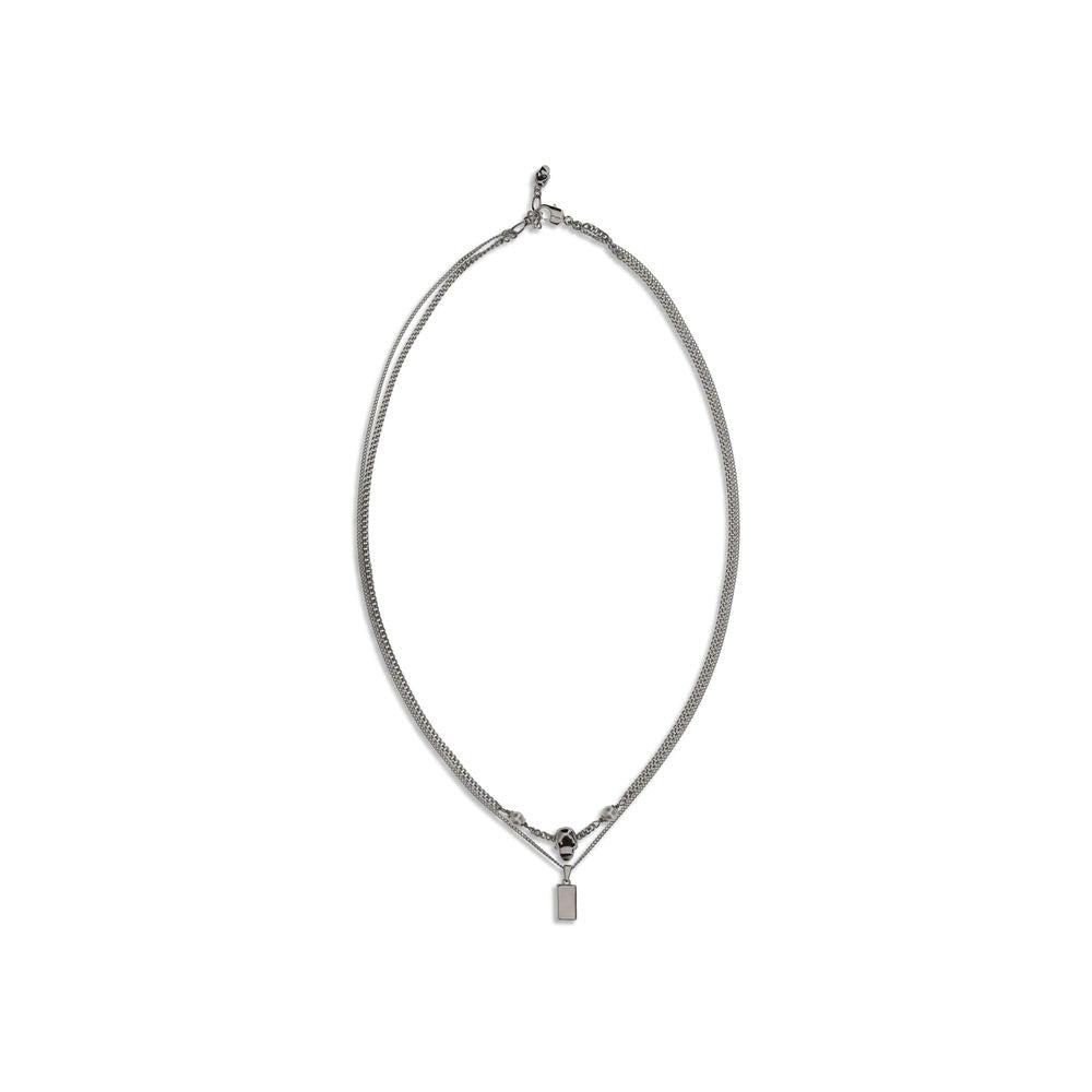 Alexander McQueen Silver Brass Skull Necklace