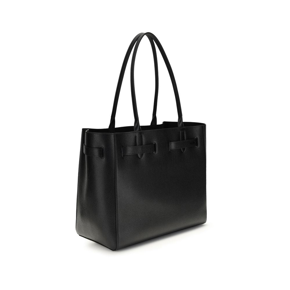 Tom Ford Black Calf Leather Bos Taurus Shoulder Bag 34x29x16