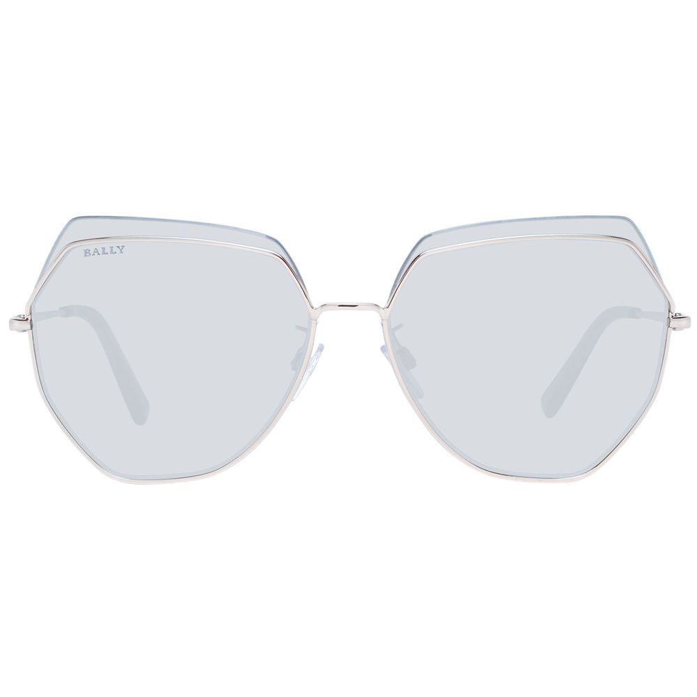 Bally Women’s Sunglasses – Rose Gold Metal Frame, Grey Mirrored Lenses