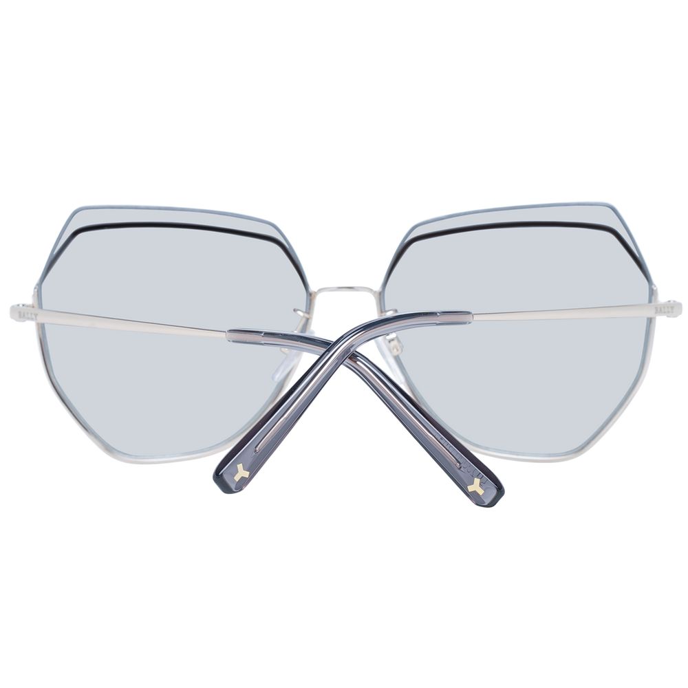 Bally Women’s Sunglasses – Rose Gold Metal Frame, Grey Mirrored Lenses