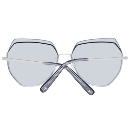 Bally Women’s Sunglasses – Rose Gold Metal Frame, Grey Mirrored Lenses