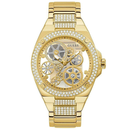 Guess Men’s Watch, Big Reveal Dial, Gold Stainless Steel
