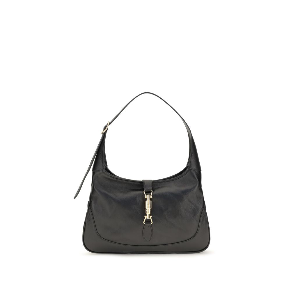 Gucci Jackie 1961 Shoulder Bag in Black Calf Leather Bos Taurus