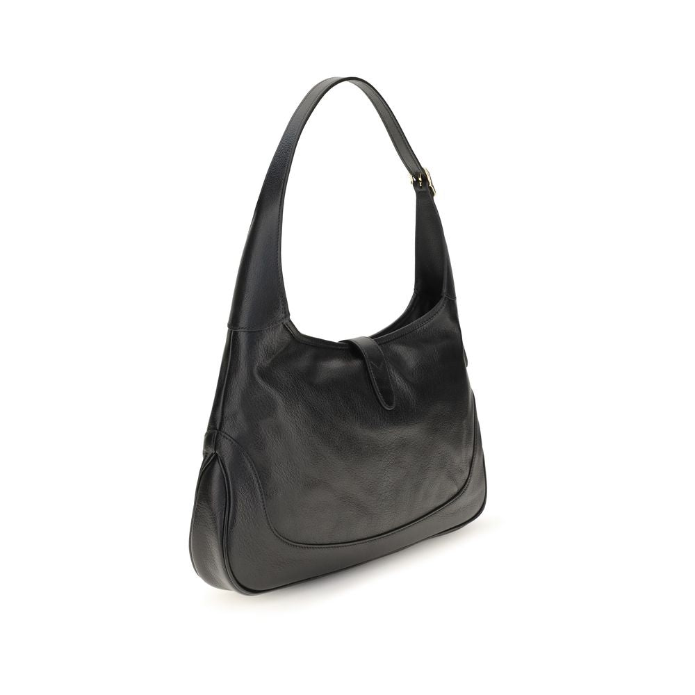 Gucci Jackie 1961 Shoulder Bag in Black Calf Leather Bos Taurus