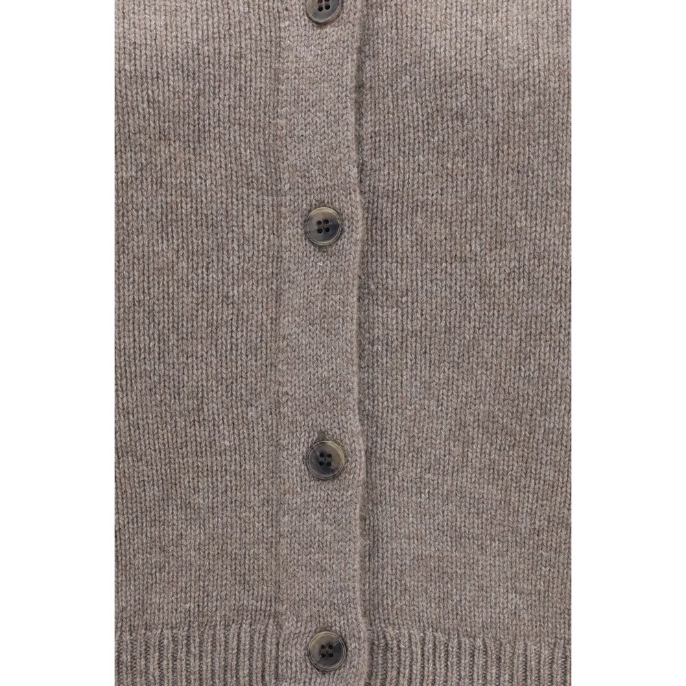 Lisa Yang Zirelle Cardigan in Beige Cashmere