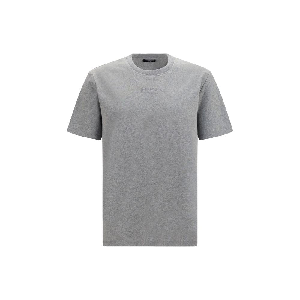 Balmain Gray Cotton T-Shirt - Men’s T-Shirt - Sizes S, M, L, XL