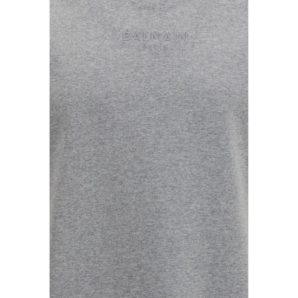 Balmain Gray Cotton T-Shirt - Men’s T-Shirt - Sizes S, M, L, XL