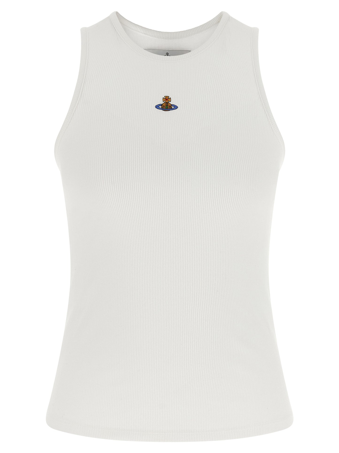 Vivienne Westwood White Cotton Sleeveless T-Shirt
