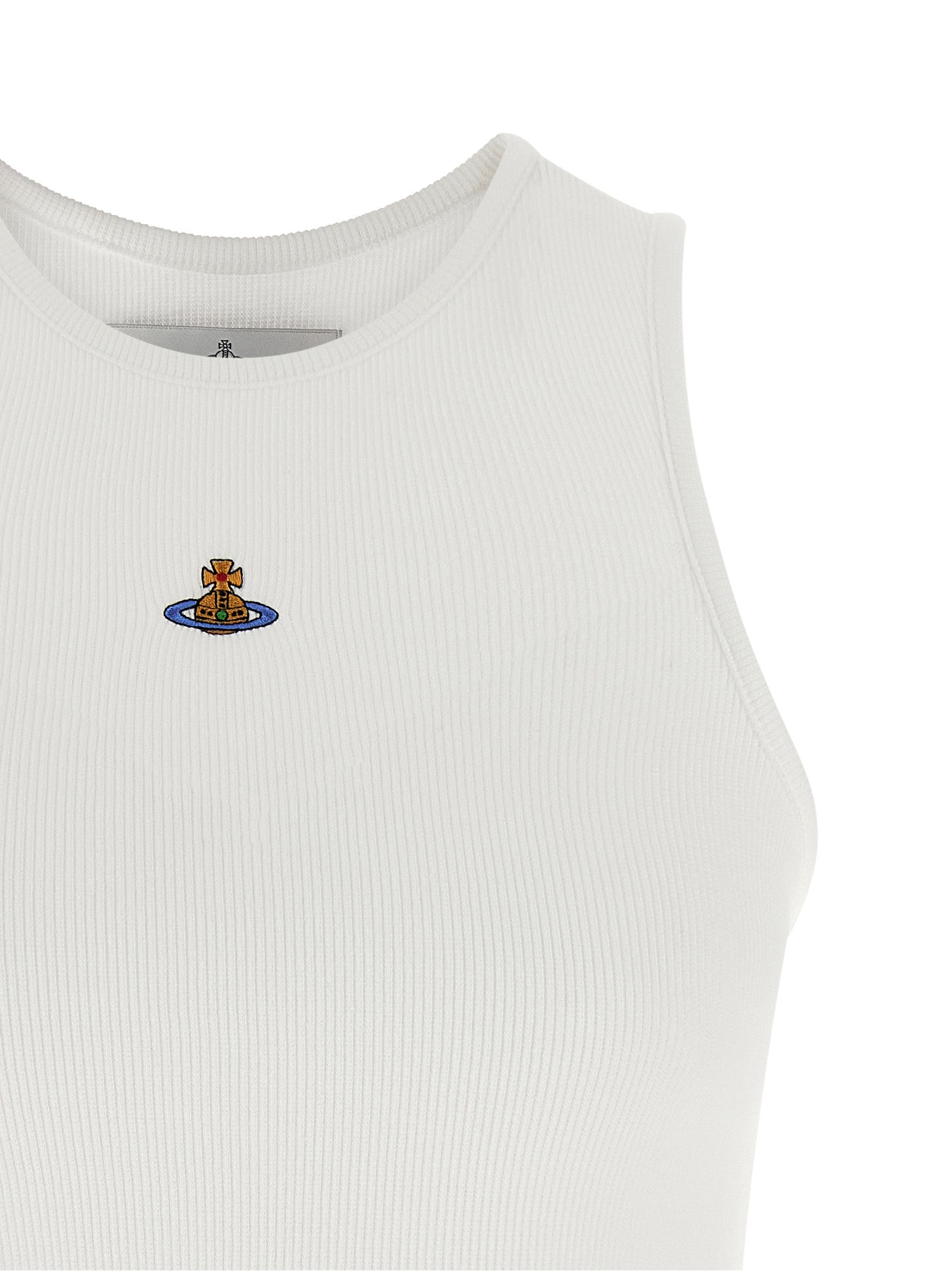 Vivienne Westwood White Cotton Sleeveless T-Shirt