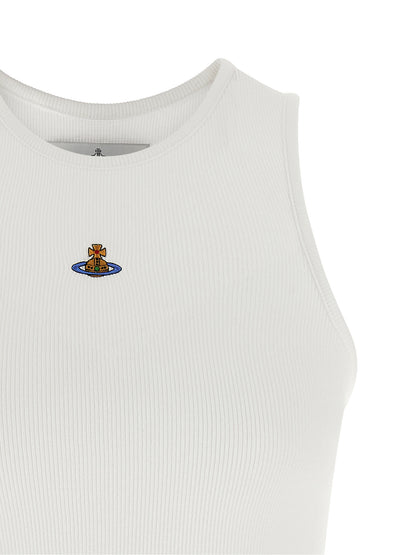 Vivienne Westwood White Cotton Sleeveless T-Shirt