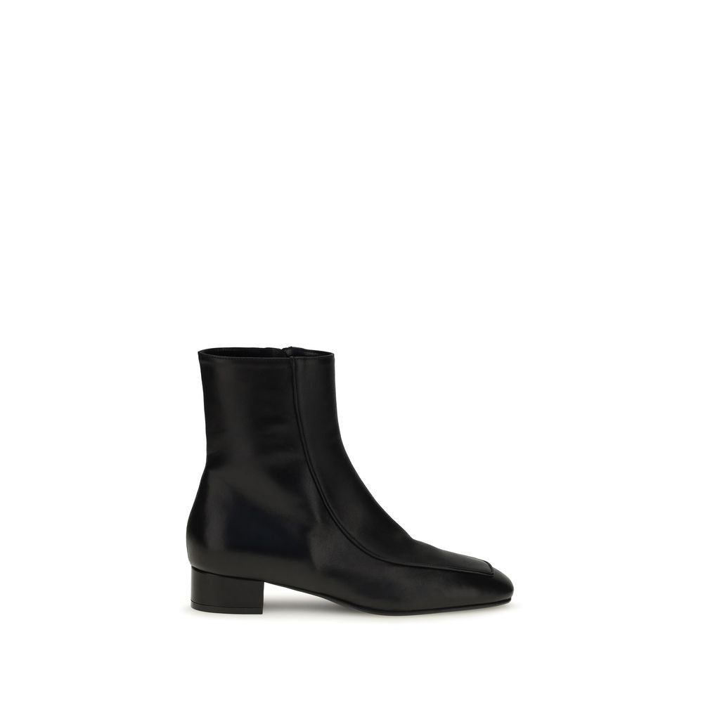 Herbert Levine Shadow Ban Black Calf Leather Ankle Boots
