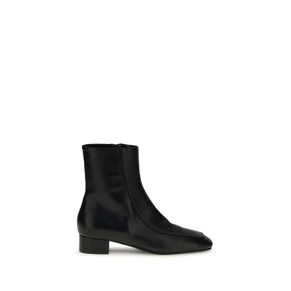 Herbert Levine Shadow Ban Black Calf Leather Ankle Boots
