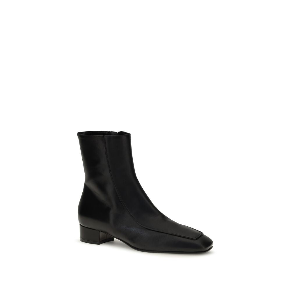 Herbert Levine Shadow Ban Black Calf Leather Ankle Boots