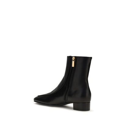 Herbert Levine Shadow Ban Black Calf Leather Ankle Boots