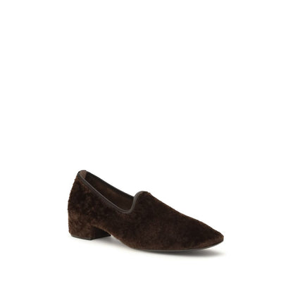 Herbert Levine Brown Calf Leather Bos Taurus Slip-On Loafers for Women