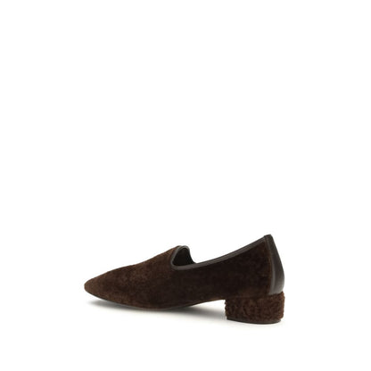 Herbert Levine Brown Calf Leather Bos Taurus Slip-On Loafers for Women