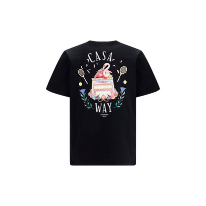 Casablanca The Casa Way Graphic T-Shirt - Black Cotton Sportswear