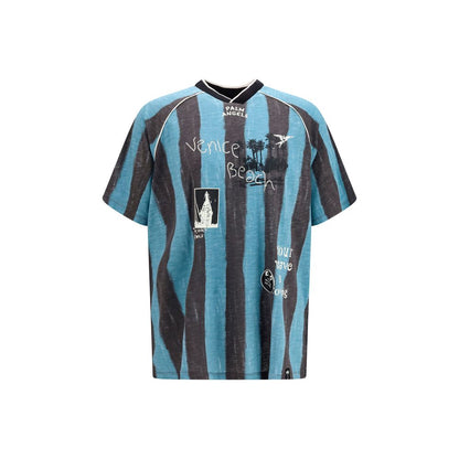 Palm Angels Blue Cotton Sportswear - Soccer Cali T-shirt
