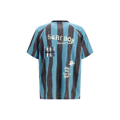 Palm Angels Blue Cotton Sportswear - Soccer Cali T-shirt