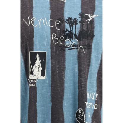 Palm Angels Blue Cotton Sportswear - Soccer Cali T-shirt