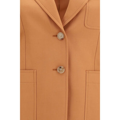 Chloé Orange Wool Gabardine Blazer