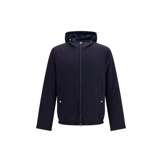 Herno Blue Goose Down Full-Length Jacket in Blue