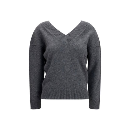 Tom Ford Gray Cashmere V-Neck Sweater