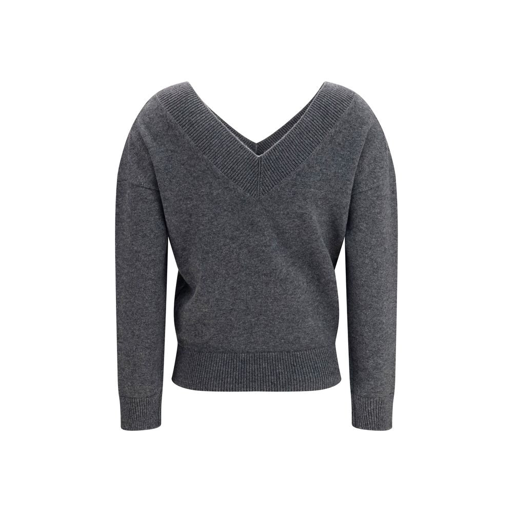 Tom Ford Gray Cashmere V-Neck Sweater