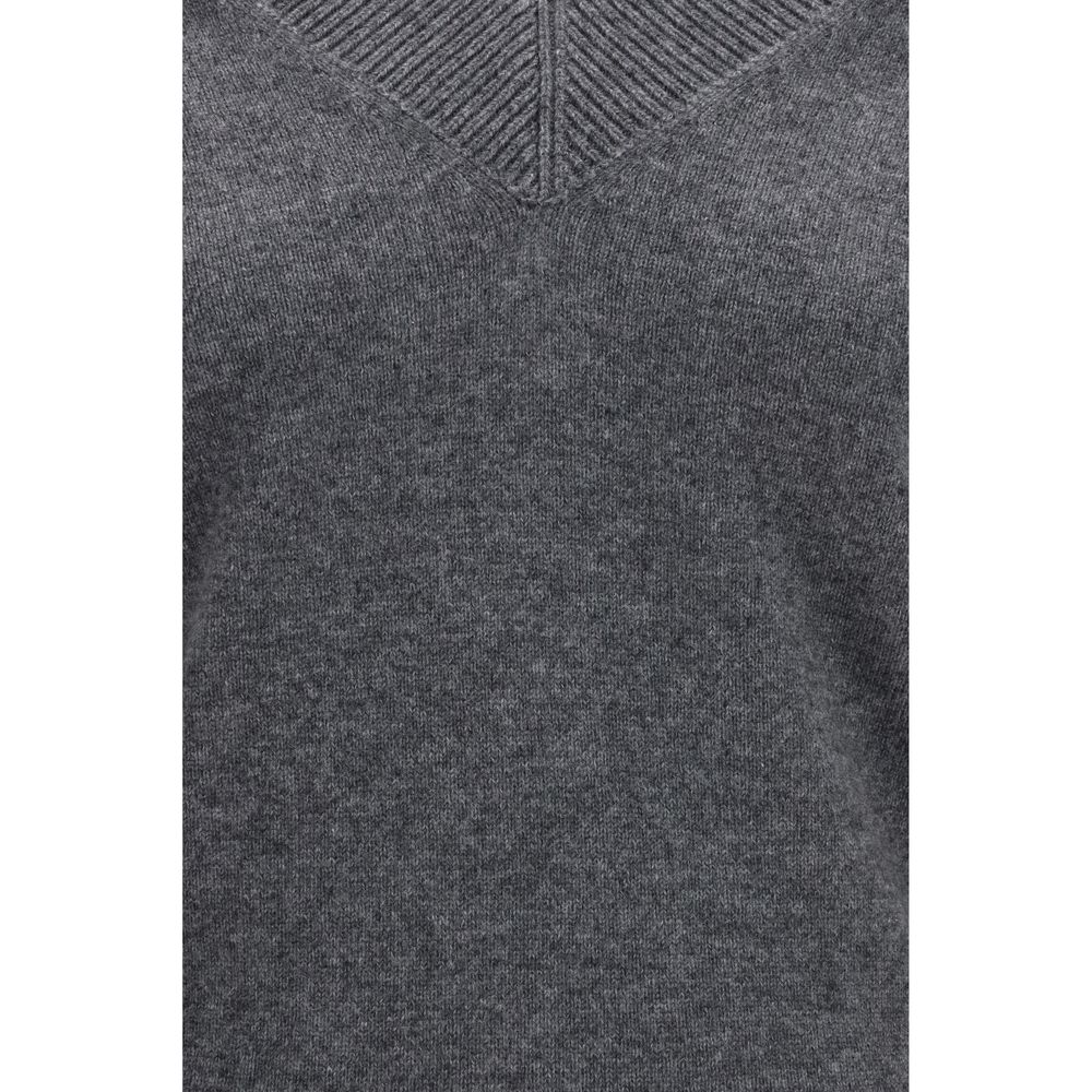 Tom Ford Gray Cashmere V-Neck Sweater