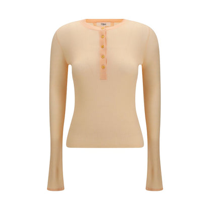 Chloé Orange Ribbed Wool Sweater