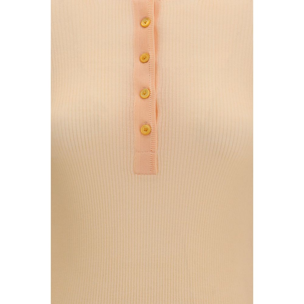 Chloé Orange Ribbed Wool Sweater