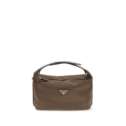Prada Chérie Mini Handbag in Brown Recycled Polyamide