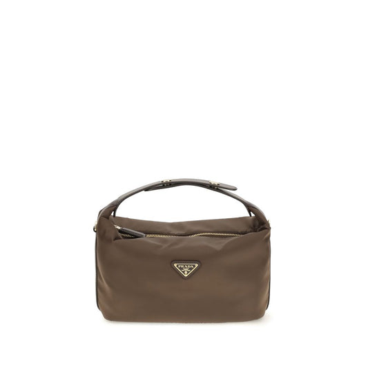 Prada Chérie Mini Handbag in Brown Recycled Polyamide