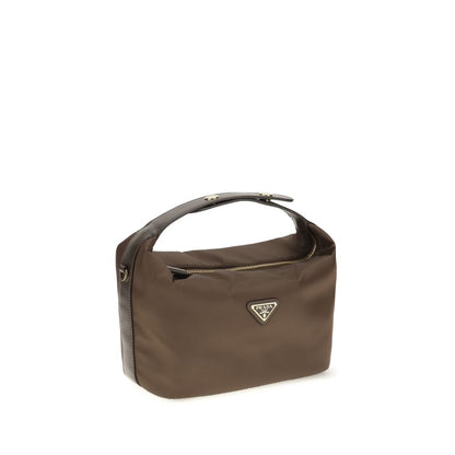 Prada Chérie Mini Handbag in Brown Recycled Polyamide