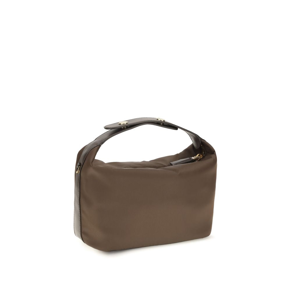 Prada Chérie Mini Handbag in Brown Recycled Polyamide