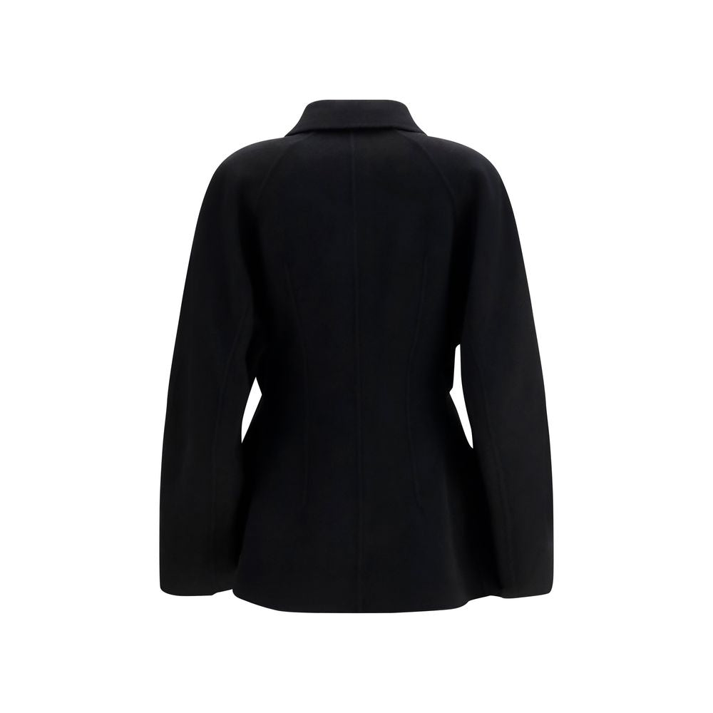 Róhe Black Wool Oves Aries Full-Length Jacket IT38 | S