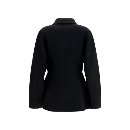 Róhe Black Wool Oves Aries Full-Length Jacket IT38 | S
