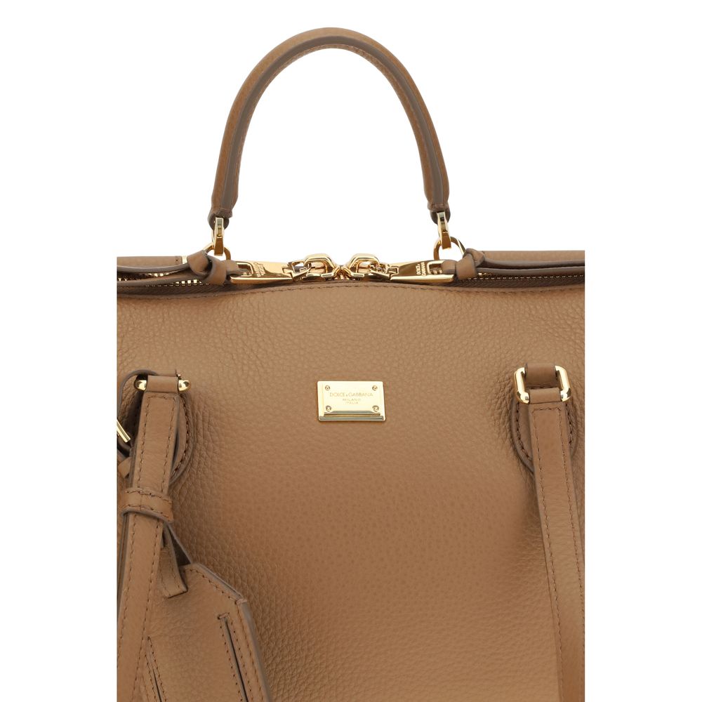 Dolce & Gabbana Beige Calf Leather Odissea Shoulder Bag