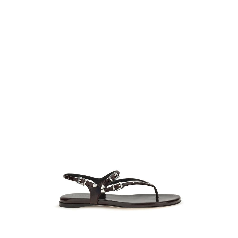 Chloé Black Calf Leather Susanna Sandals