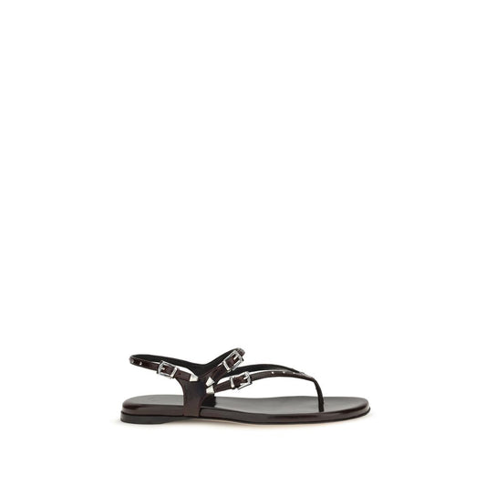 Chloé Black Calf Leather Susanna Sandals