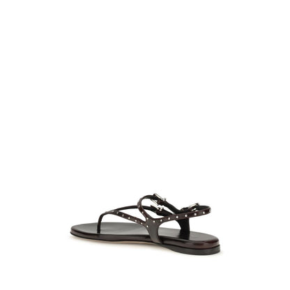 Chloé Black Calf Leather Susanna Sandals