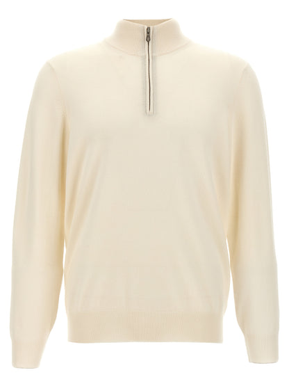 Brunello Cucinelli White Cashmere Cardigan