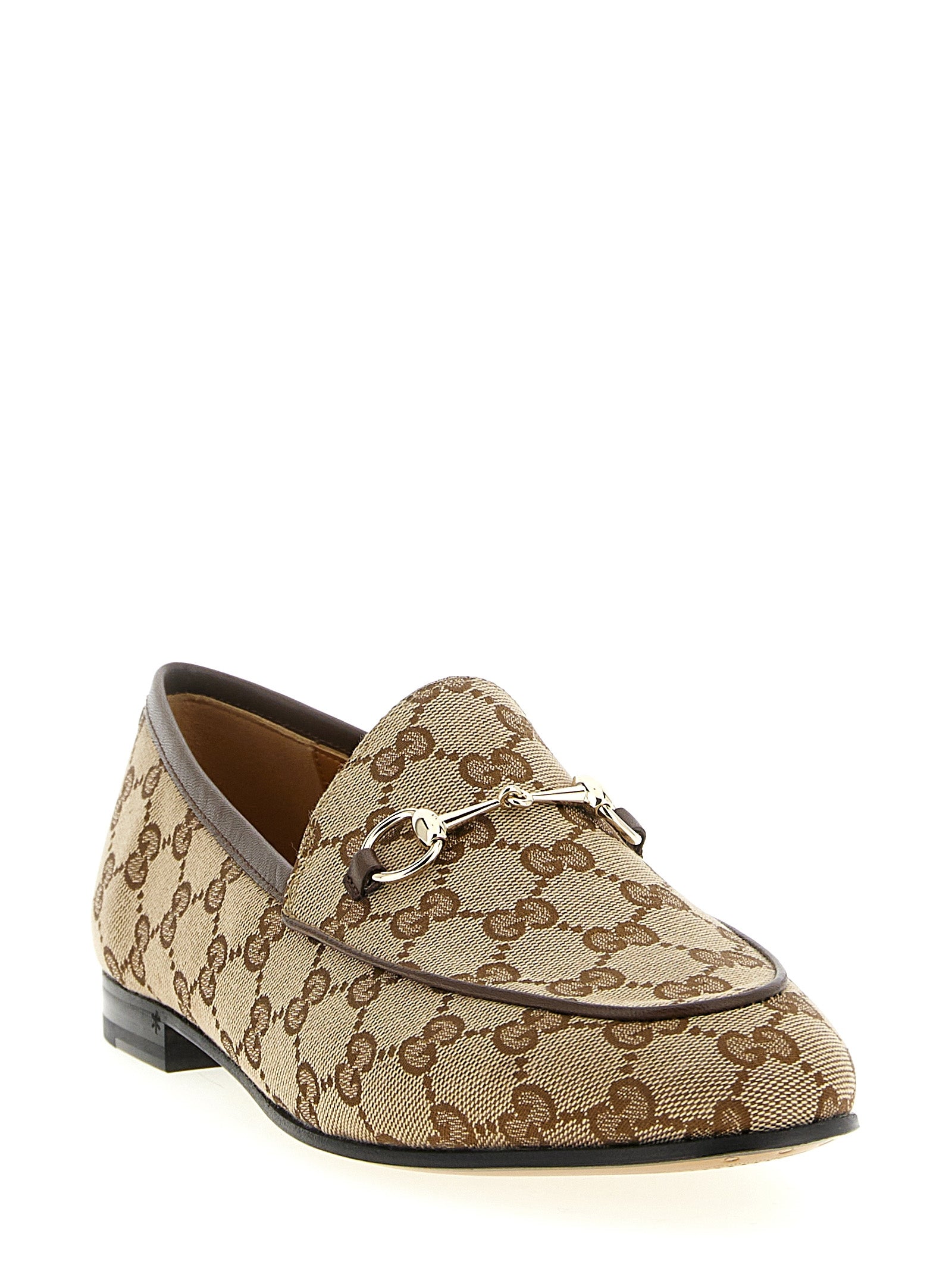 Gucci Beige Jordaan Slip-On Loafers
