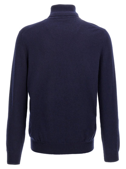 Brunello Cucinelli Blue Cashmere Cardigan