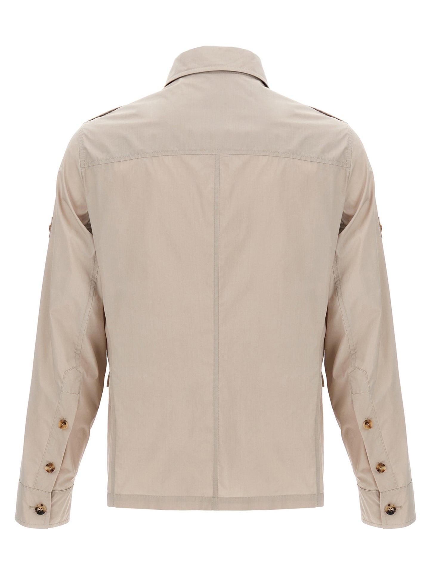 Brunello Cucinelli Beige Cotton Full-Length Jacket