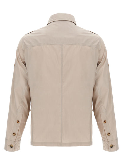 Brunello Cucinelli Beige Cotton Full-Length Jacket