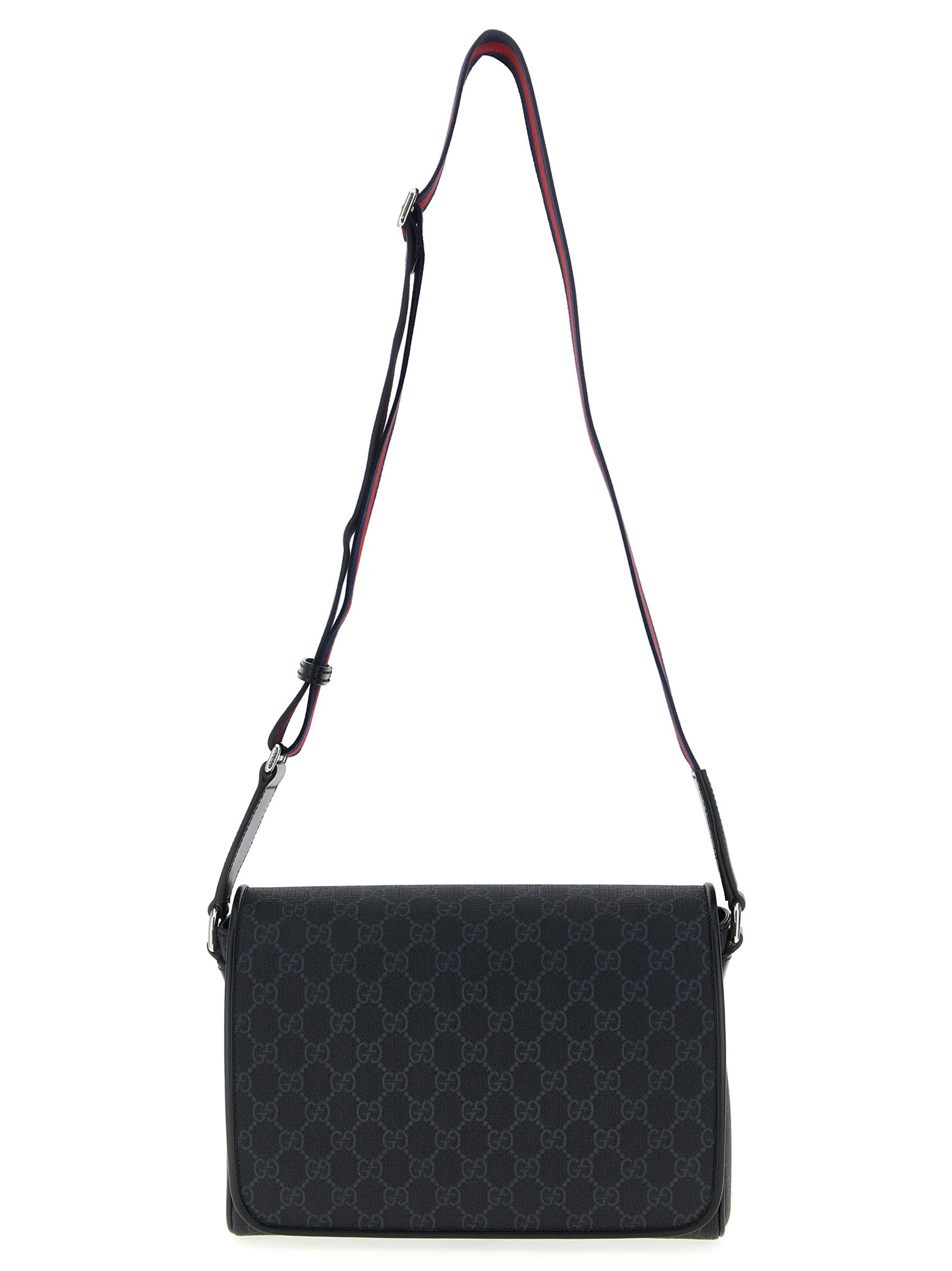 Gucci Black GG Leather Crossbody Bag